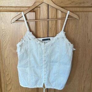 Black Tape White Camisole size small
